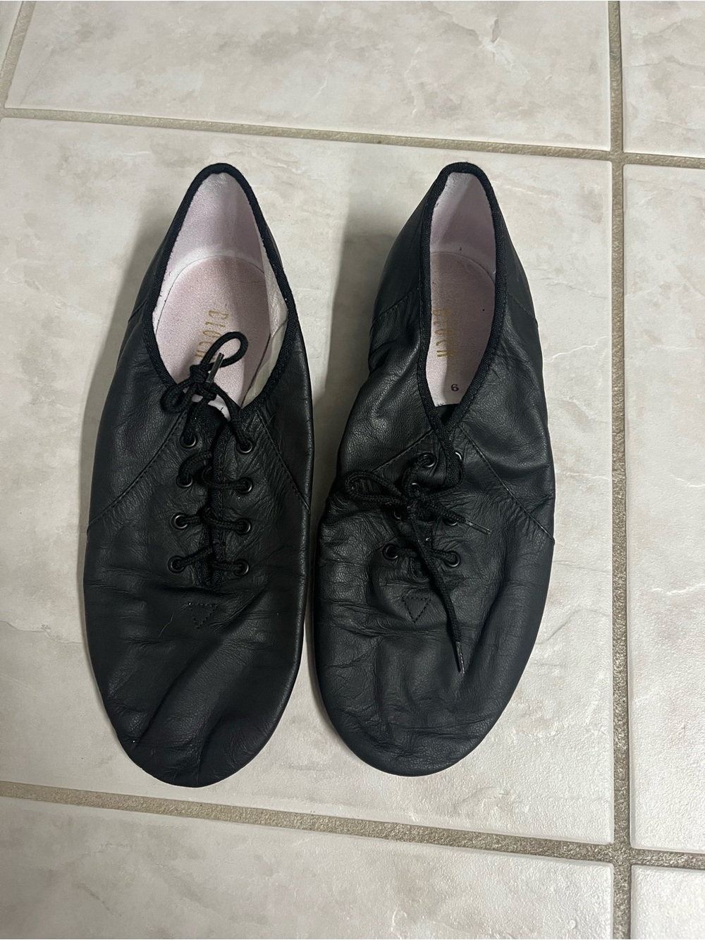 Bloch Black Lace-Up Women's Jazz Shoes